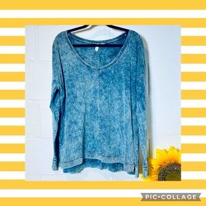 Anthropologie Kenji Blue/Chambray Top Size Large